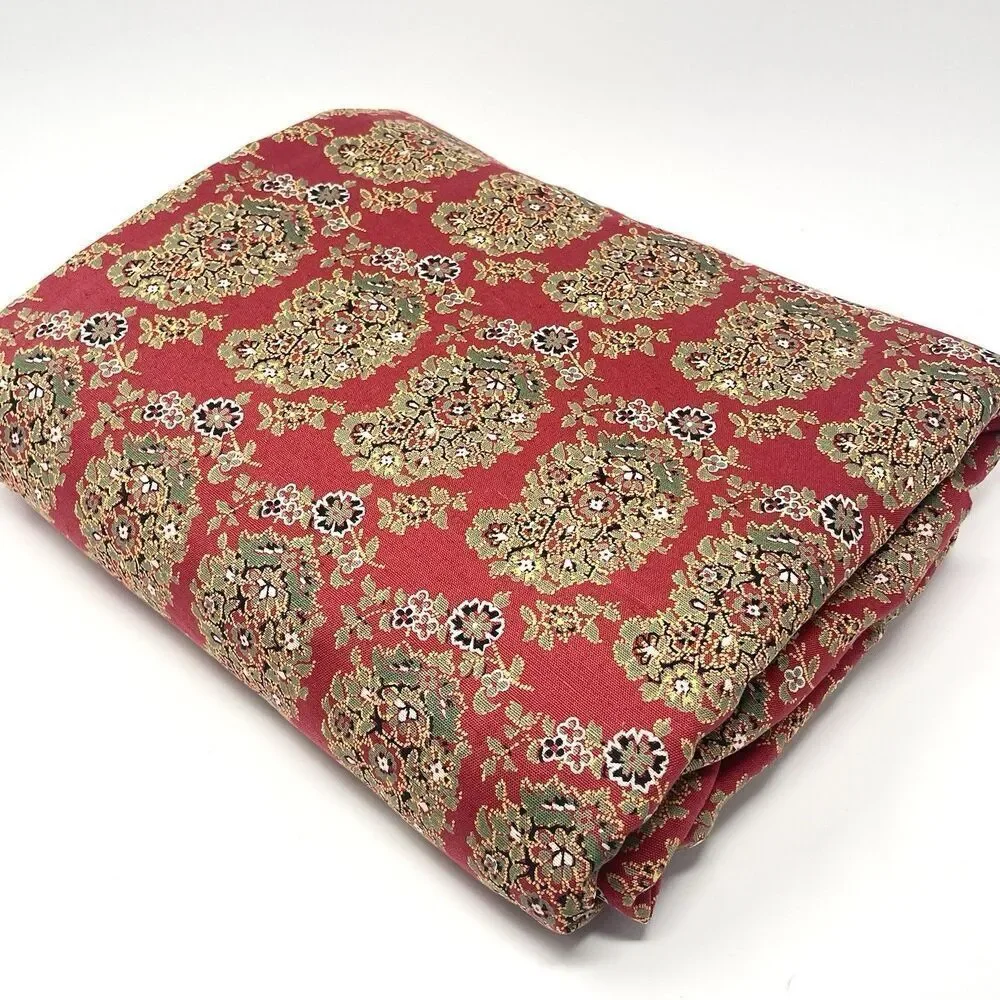 NEW Pottery Barn Greta Bhotah Red Paisley King Duvet Cover Linen Cotton Blend